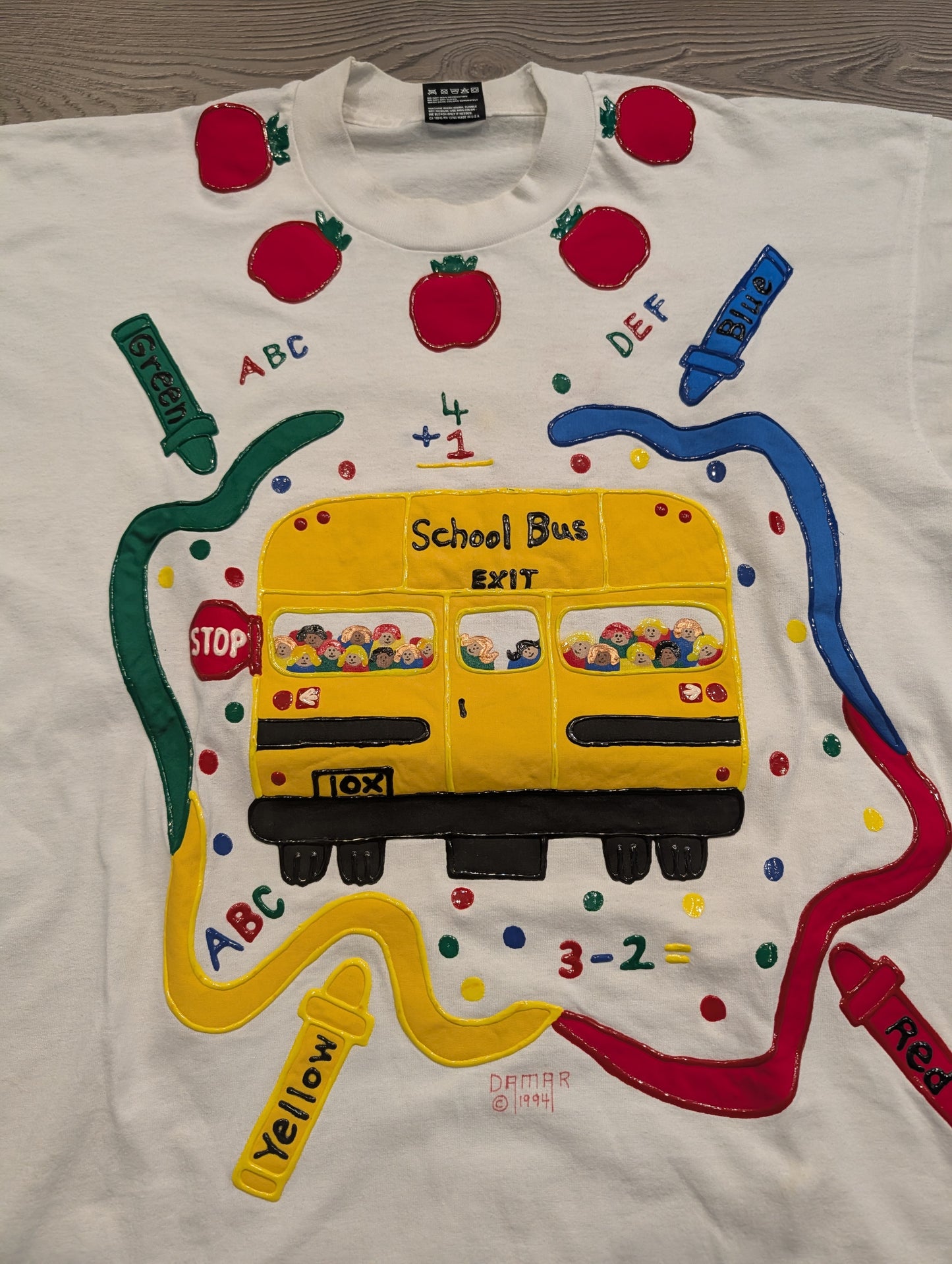 1994 Elementary School Art Themed Puffy Paint T shirt
