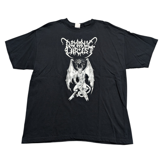 Y2K Demonic Christ Worship His Majesty Metal T shirt