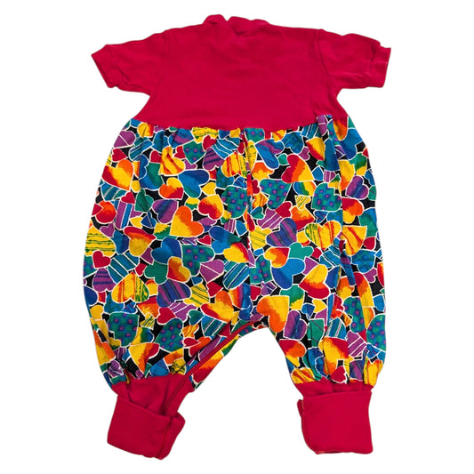 80s Youth One Piece Unique Rainbow Heart Jumper