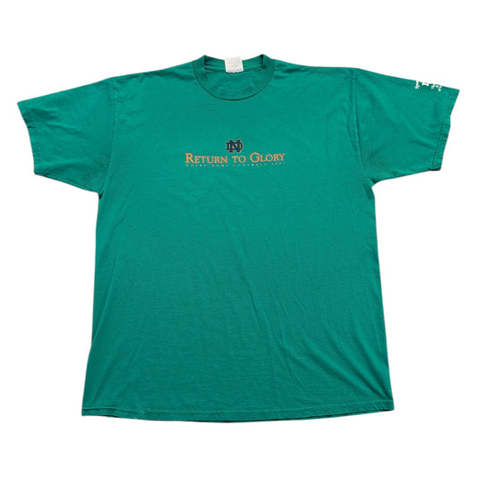 2002 Notre Dame Return to Glory Short Sleeve T shirt