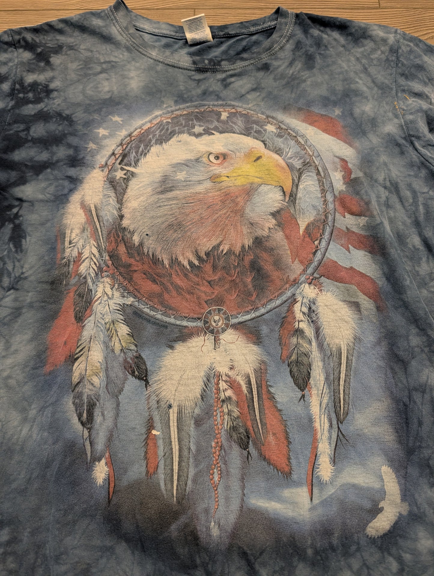 2014 Native American Dream Catcher with Bald Eagle Tie Dye T shirt