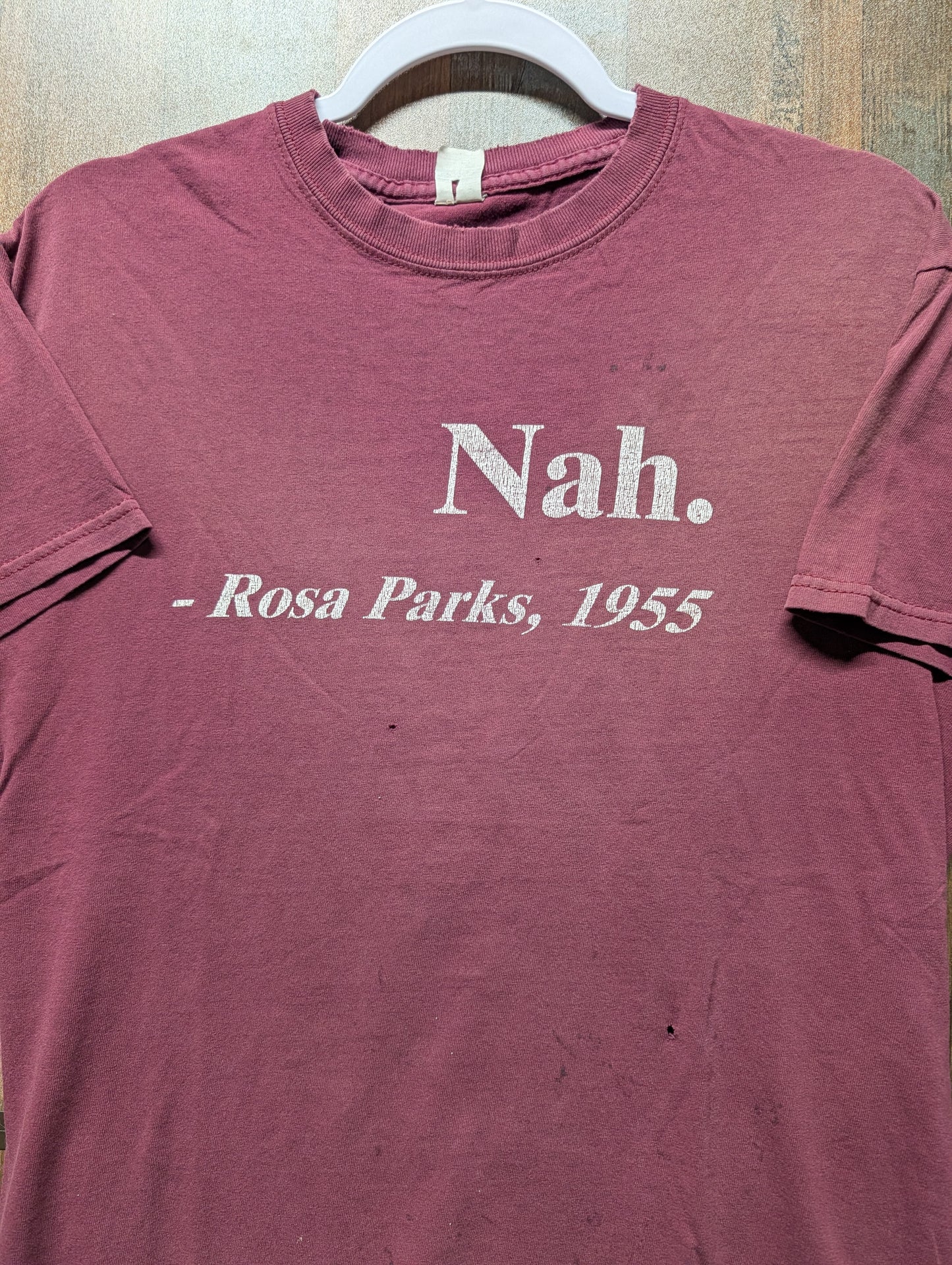 Y2K Mid 2000's Rosa Parks "Nah." Quote T shirt