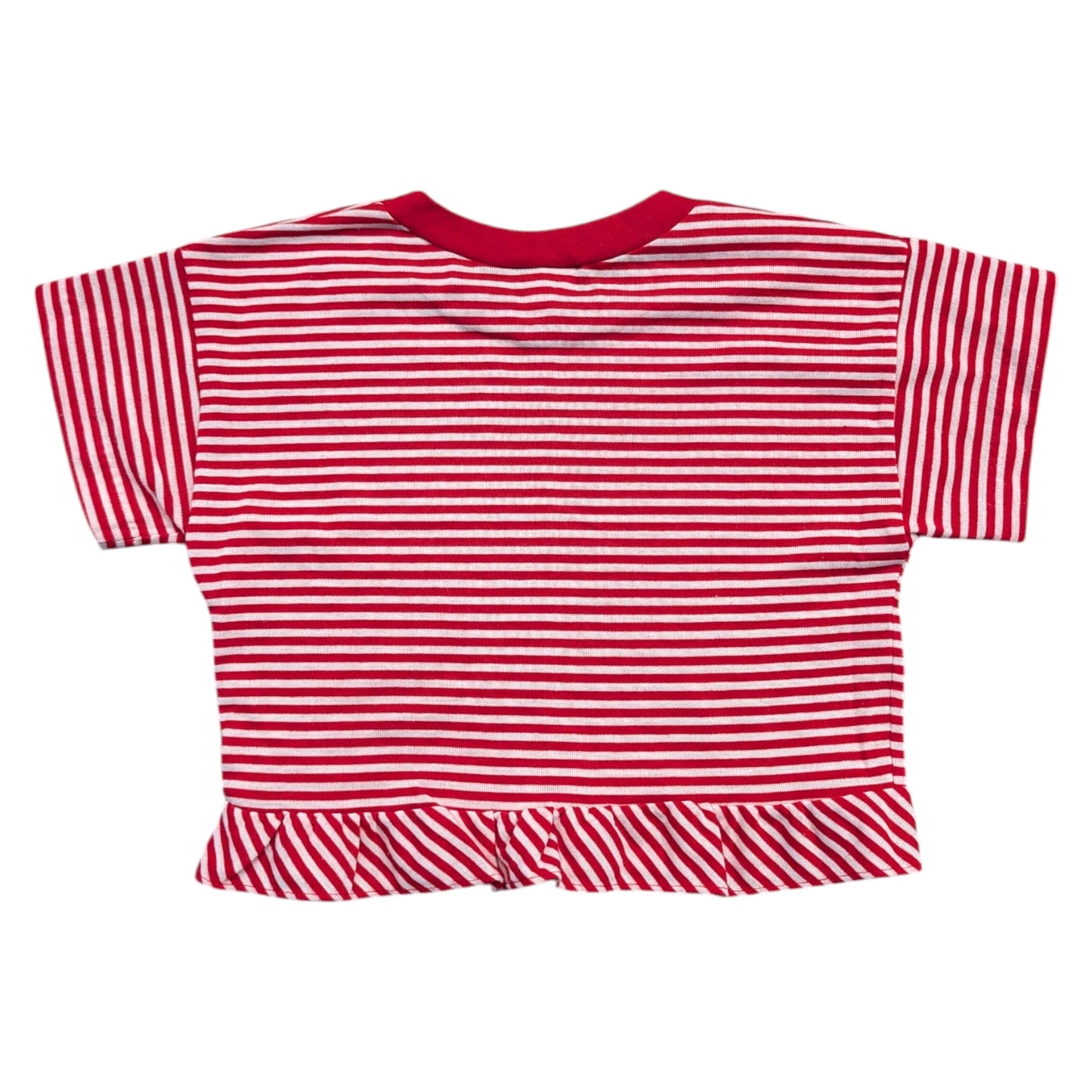 80s/90s Youth Red and White Striped Top