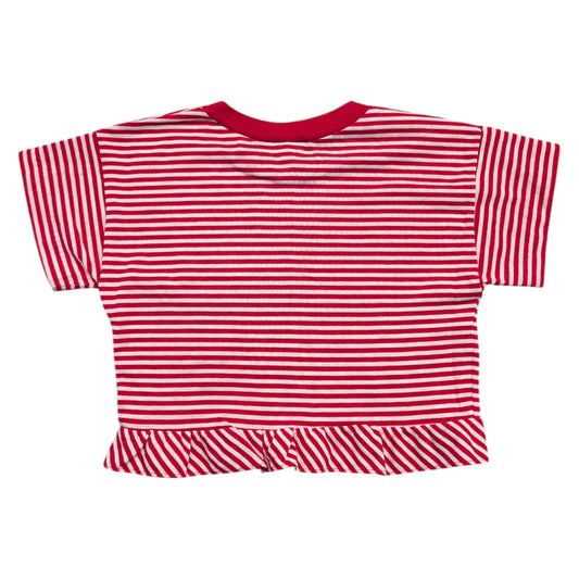 80s/90s Youth Red and White Striped Top