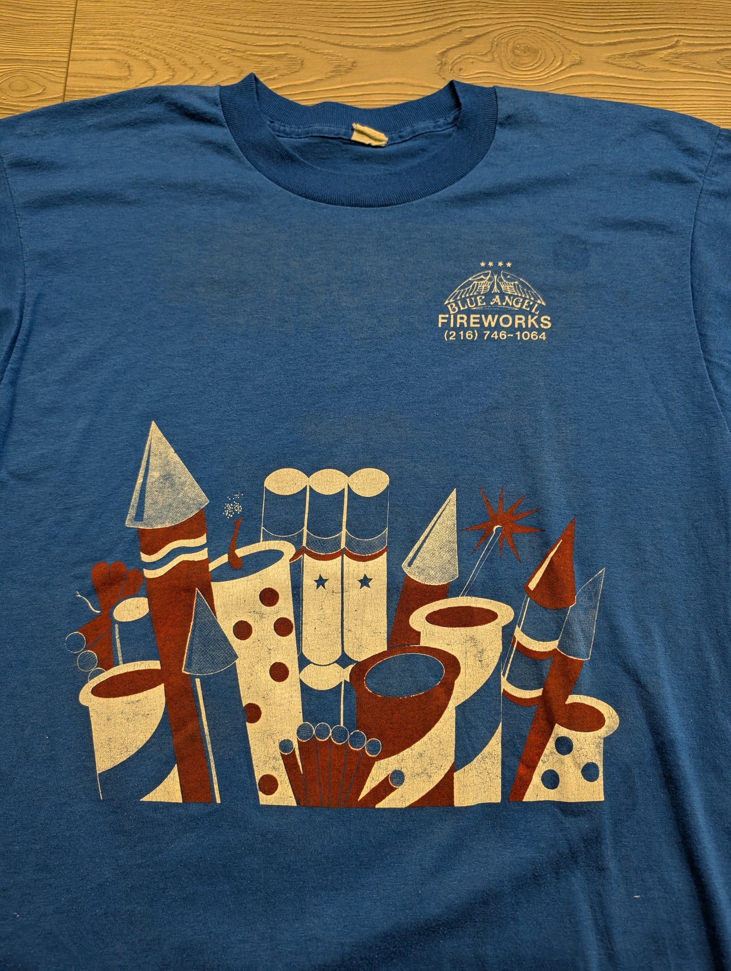 80s Blue Angel Fireworks Short Sleeve T Shirt
