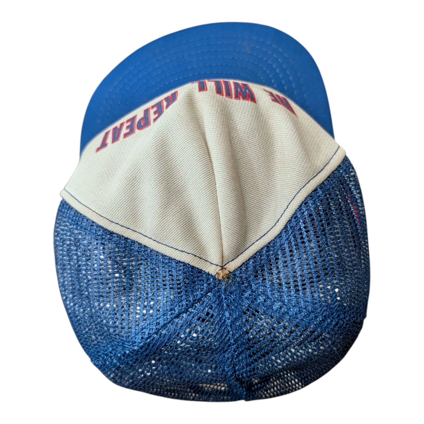 80's 3 Stripe We Will Repeat NFL Giants Snapback Hat