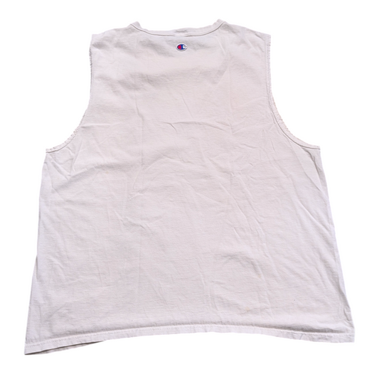 90's Champion Script Logo White Tank Top