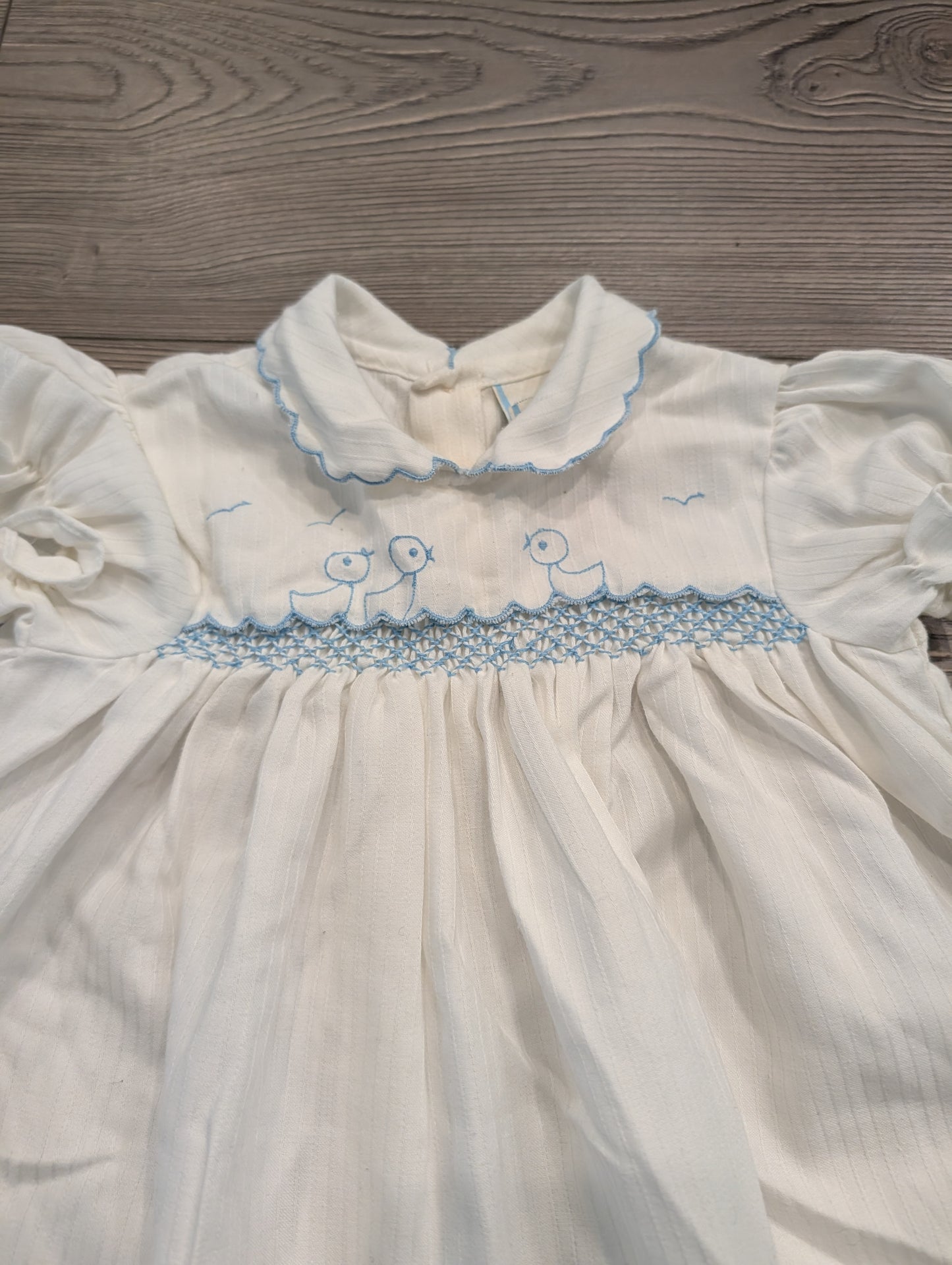 80s/90s Youth Embroidered Duck and Bird Dress