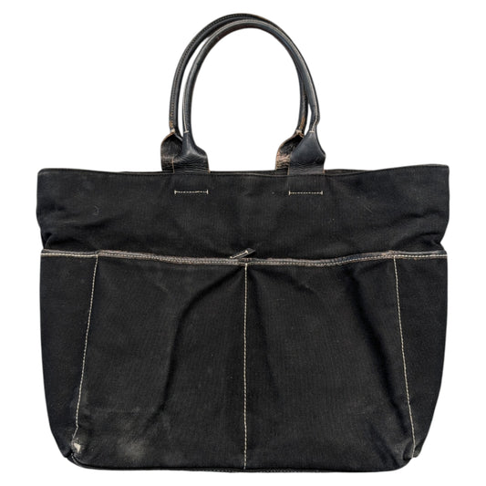 Y2K Gap Leather Strap Canvas Tote Bag