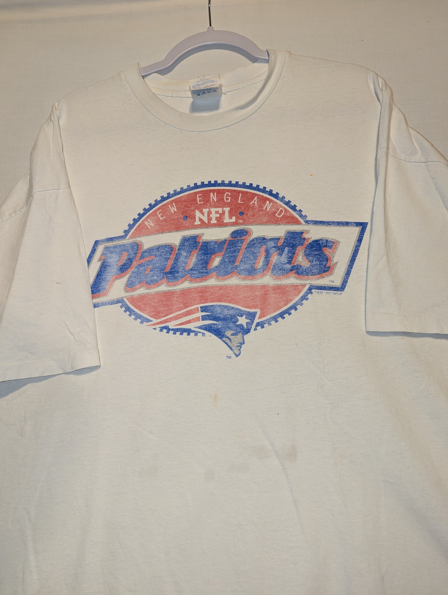 1997 New England Patriots Spell Out T shirt