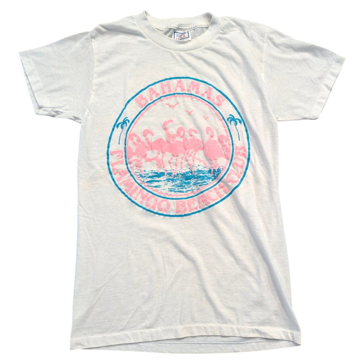 80s Bahamas Flamingo Beach Club T shirt