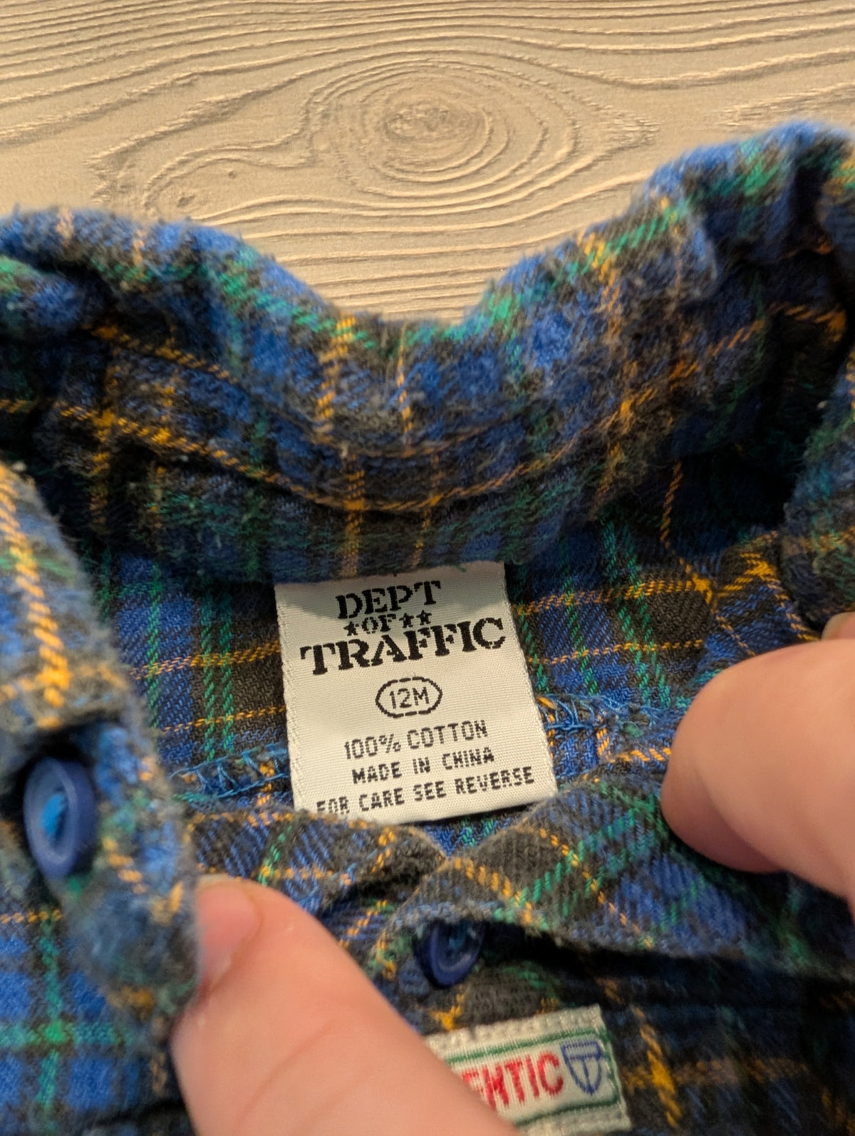 90s Youth Plaid Flannel Button-up Shirt