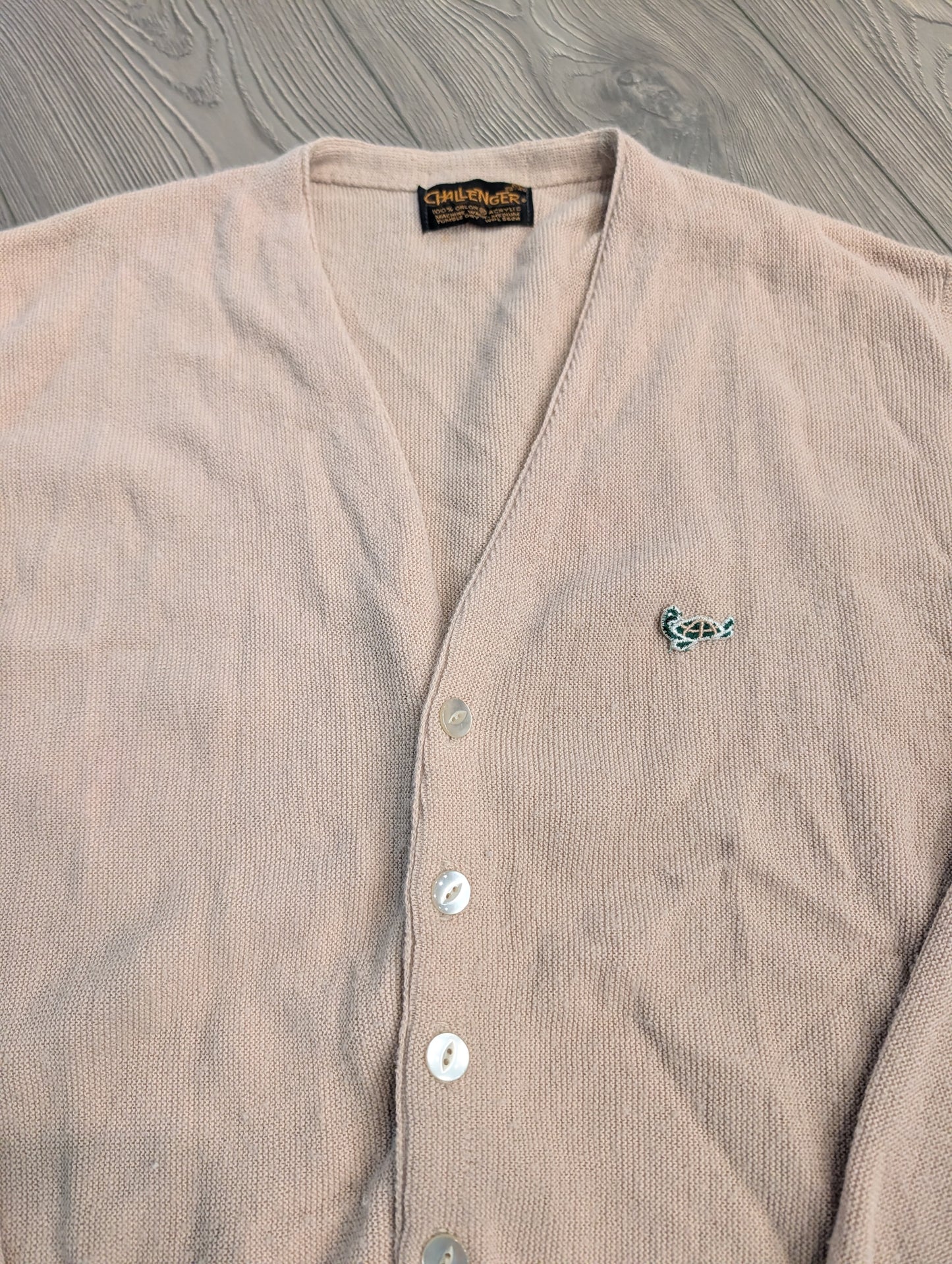 70s Tan Cardigan Button up Sweater