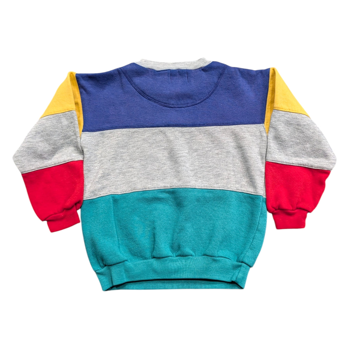 80s/90s Youth Colorblock Crewneck Sweatshirt
