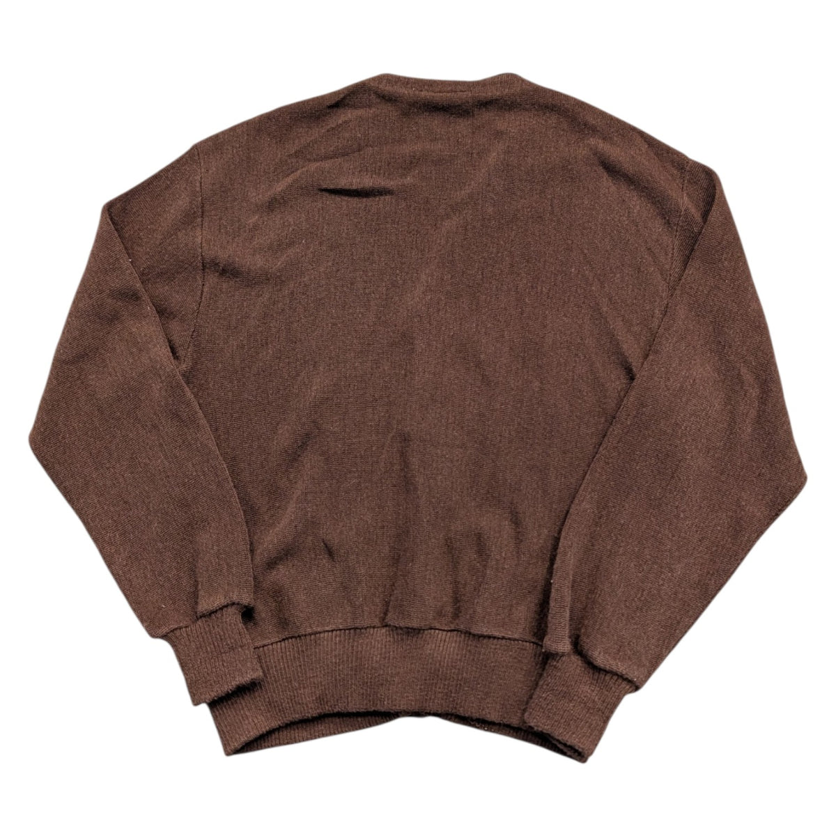 60s Brown Knit Cardigan Sweater