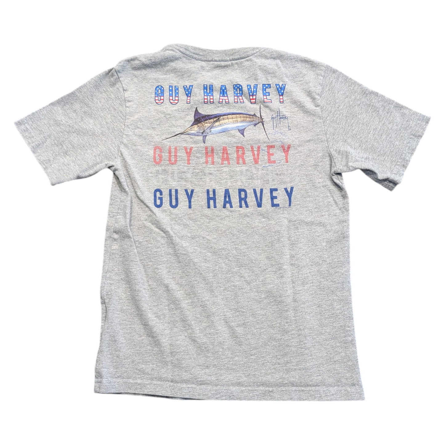 2019 Youth Guy Harvey Patriotic Themed Liberty Marlin Short Sleeve t shirt