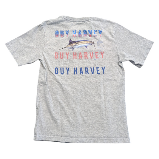 2019 Youth Guy Harvey Patriotic Themed Liberty Marlin Short Sleeve t shirt