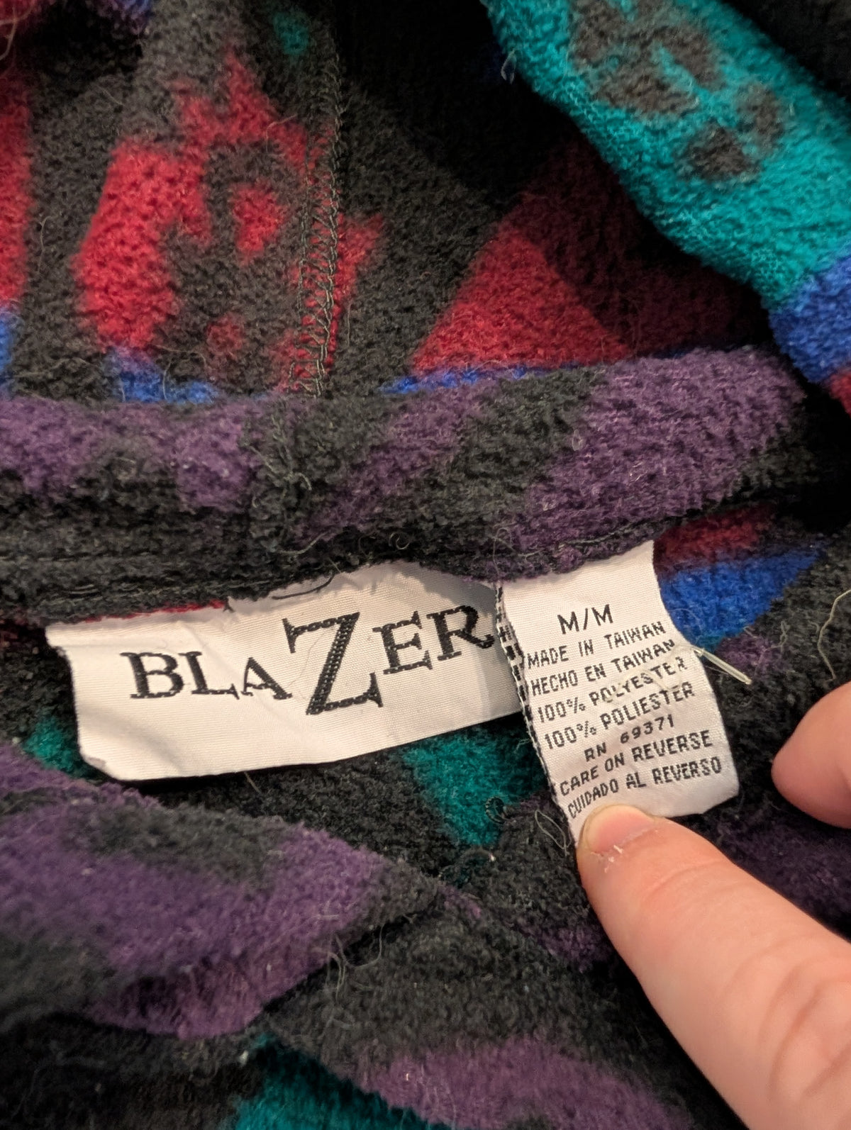 90s Aztec Southwestern Fleece Hoodie