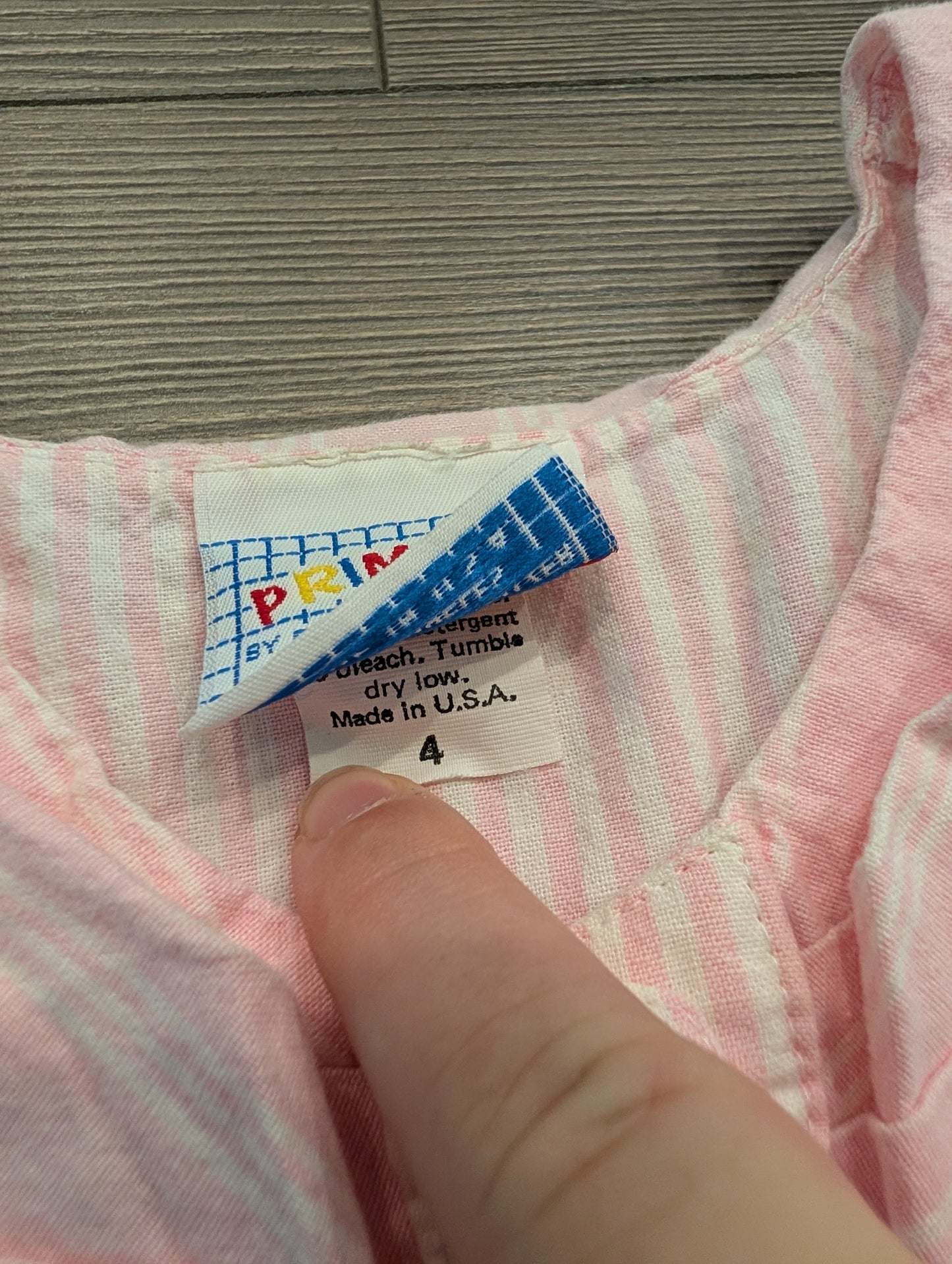 80s/90s Youth Pink and White Striped Sleeveless Top
