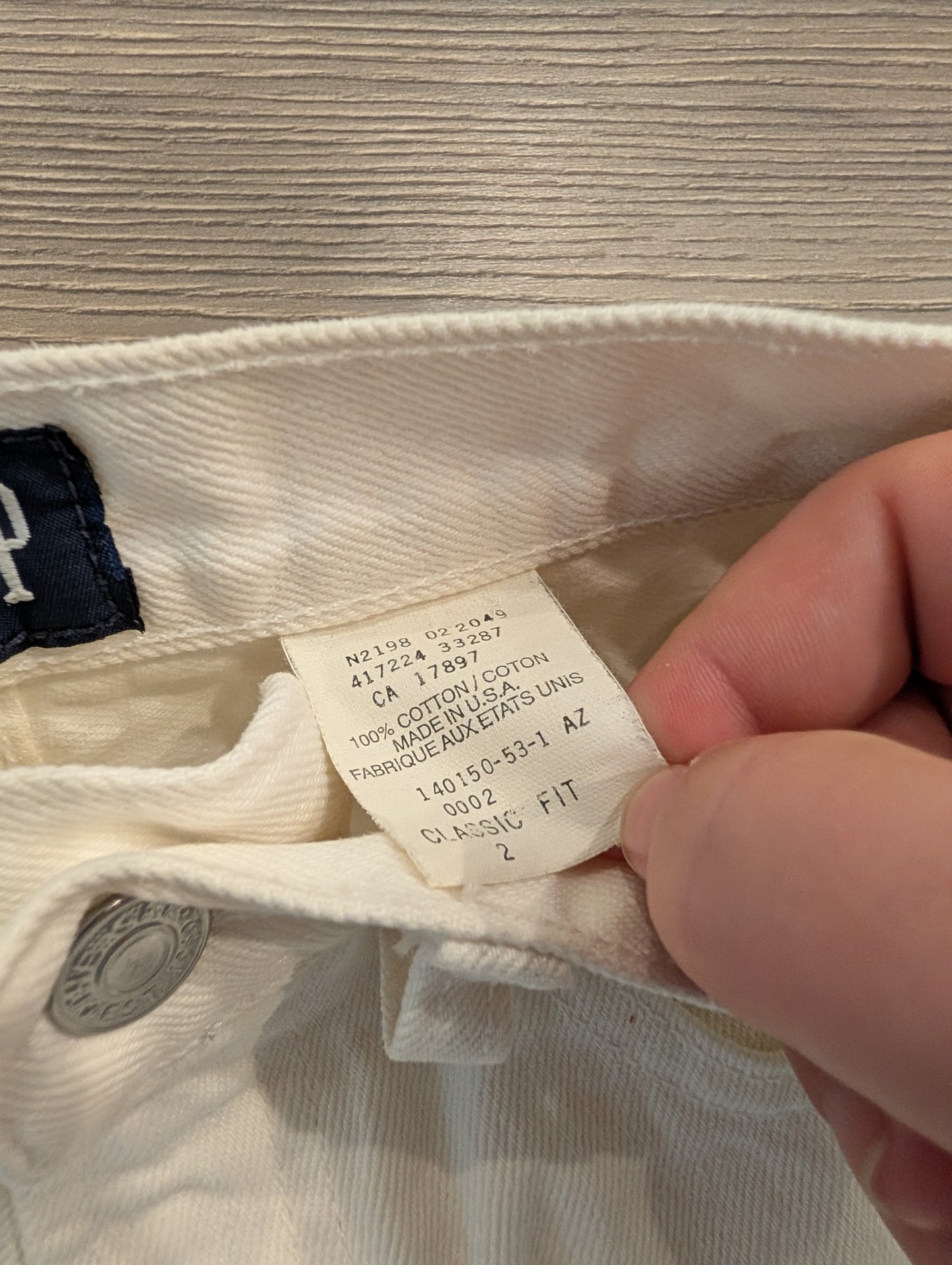 90s Women's GAP Classic Fit White Jeans