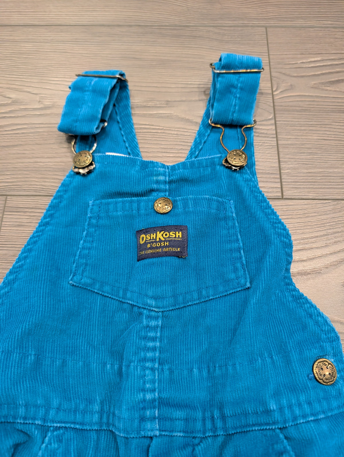 90s Youth Solid Blue Osh Kosh Corduroy Overalls