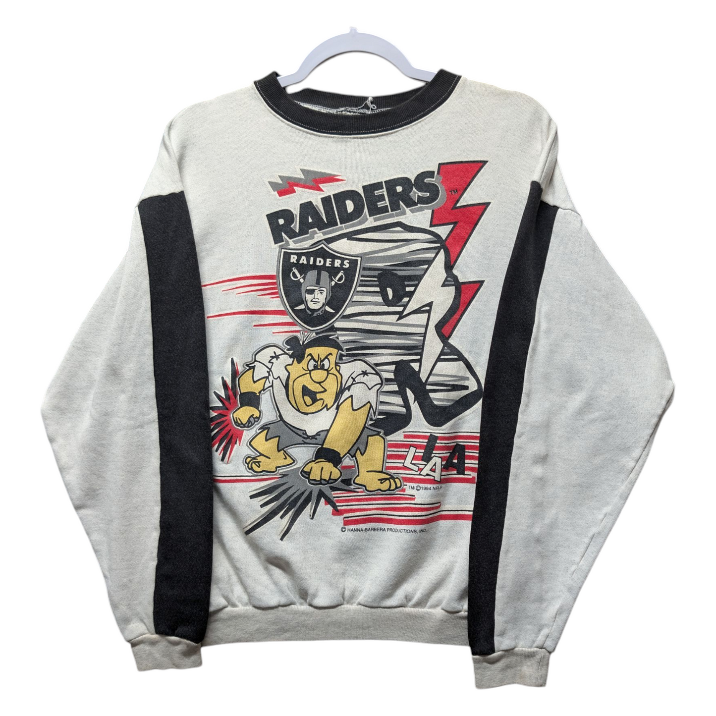 1994 LA Raiders Fred Flintstone Crewneck Sweatshirt