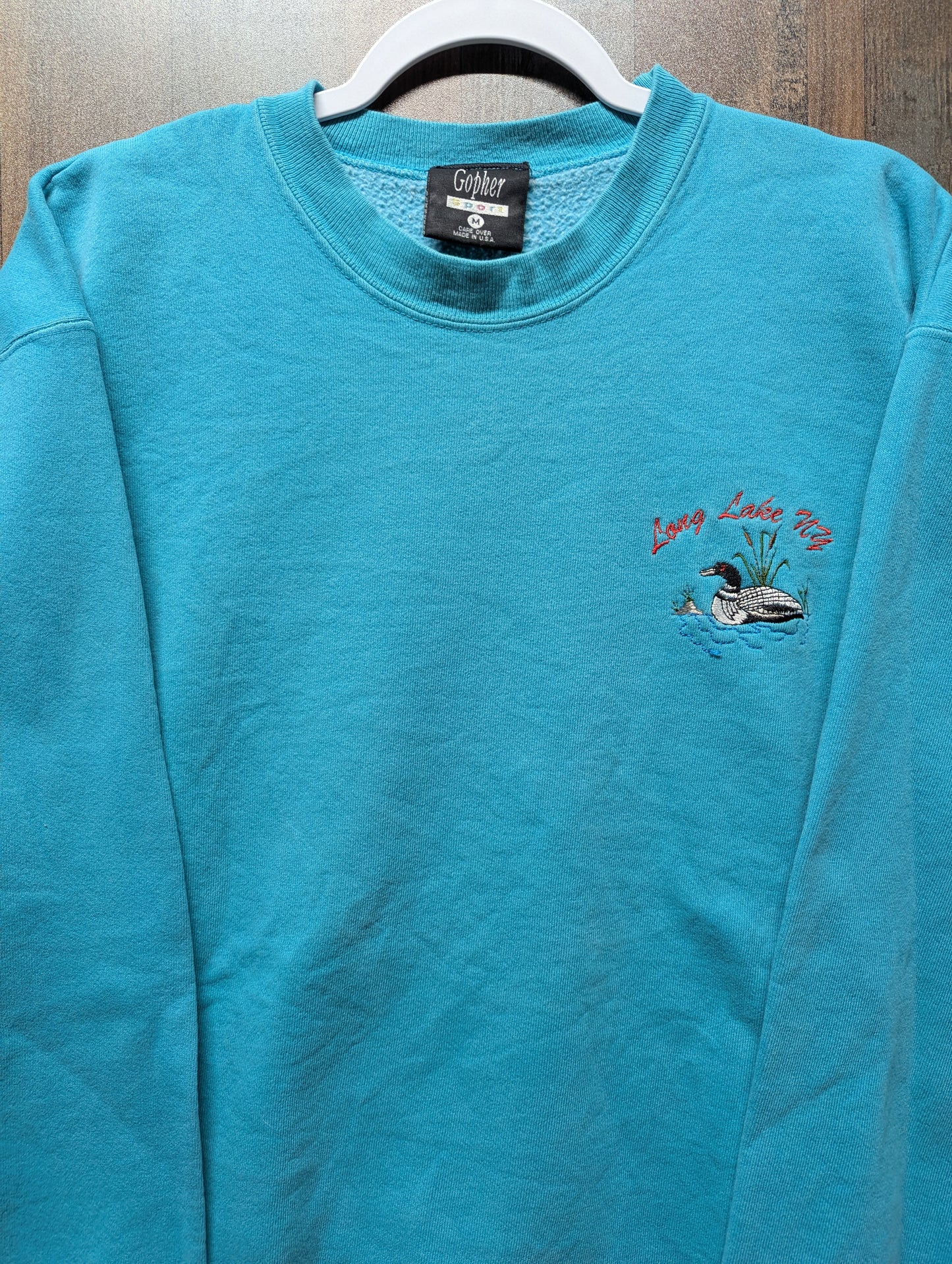 90s Long Lake NY Loon Crewneck Sweatshirt