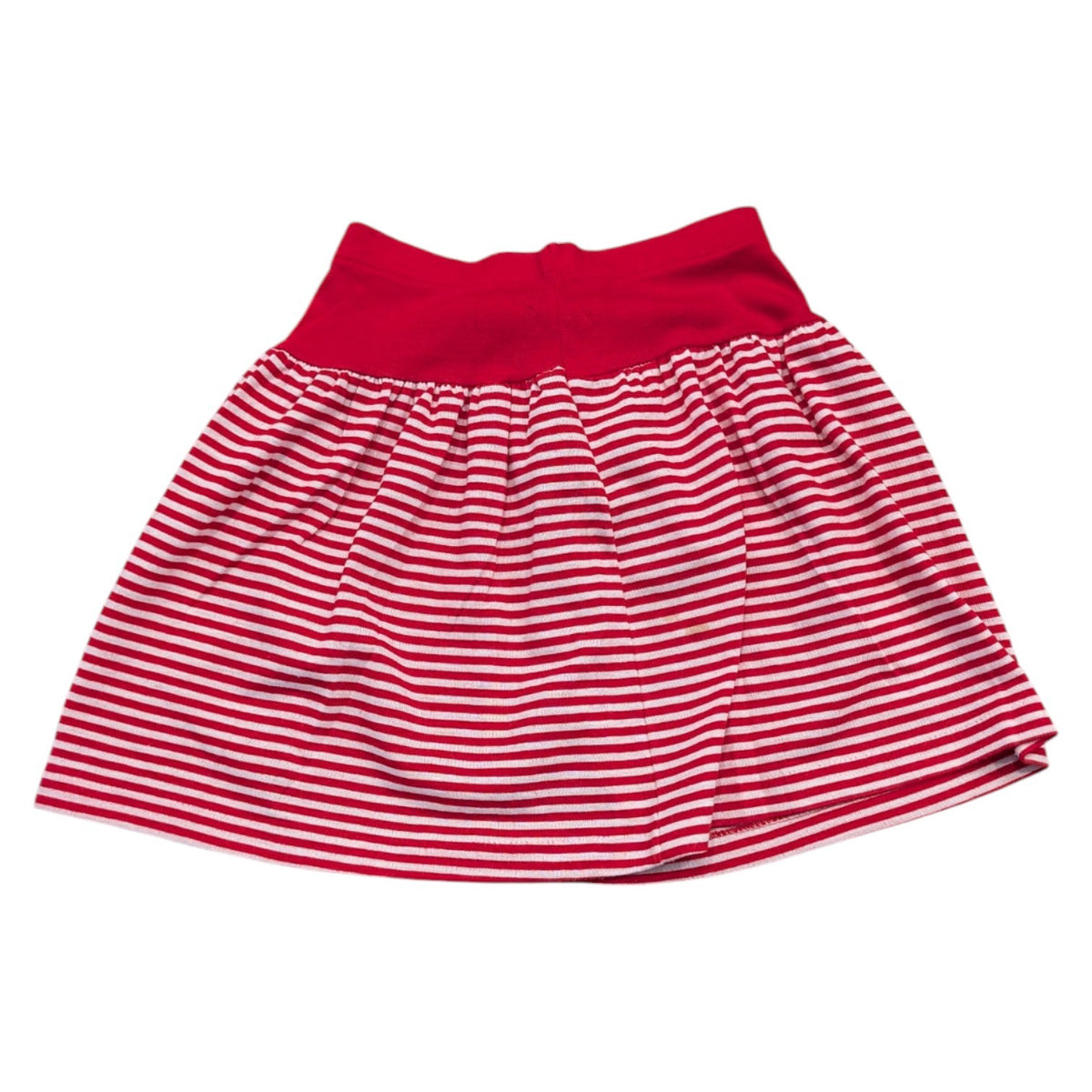 80s/90s Youth Red and White Striped Knit Skirt