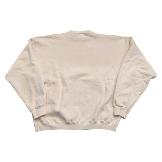 80s/90s Cream Colored Basic Blank Crewneck Sweatshirt