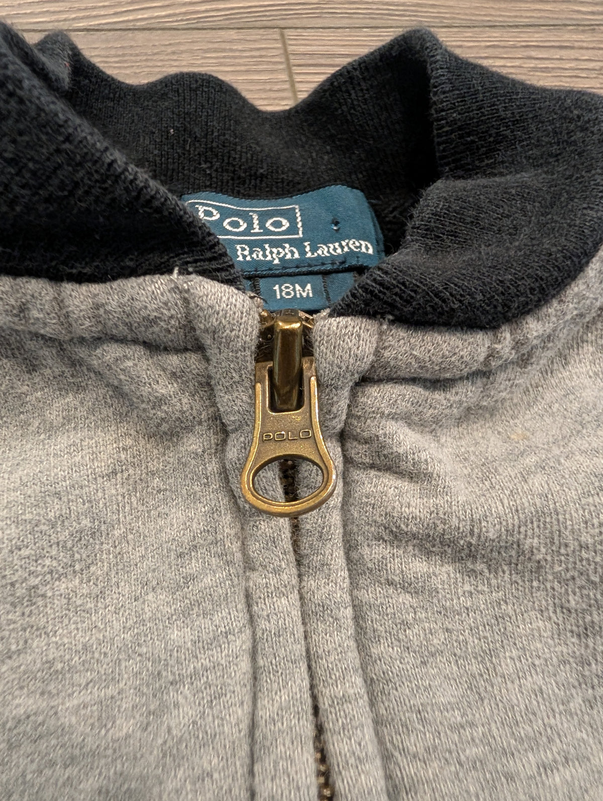 90s/Y2K Youth Polo Ralph Lauren Full Zip Crewneck Sweatshirt