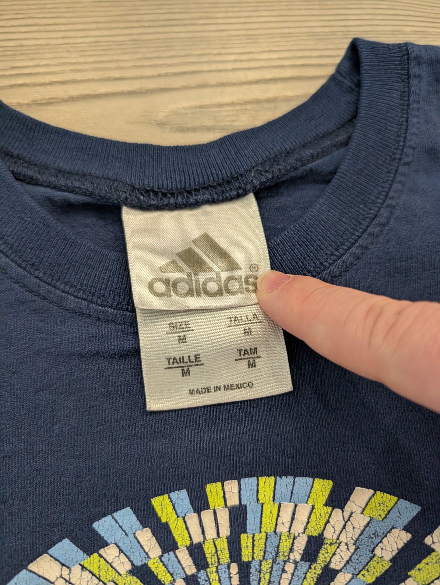 Y2K Adidas Glitter Box Logo T Shirt