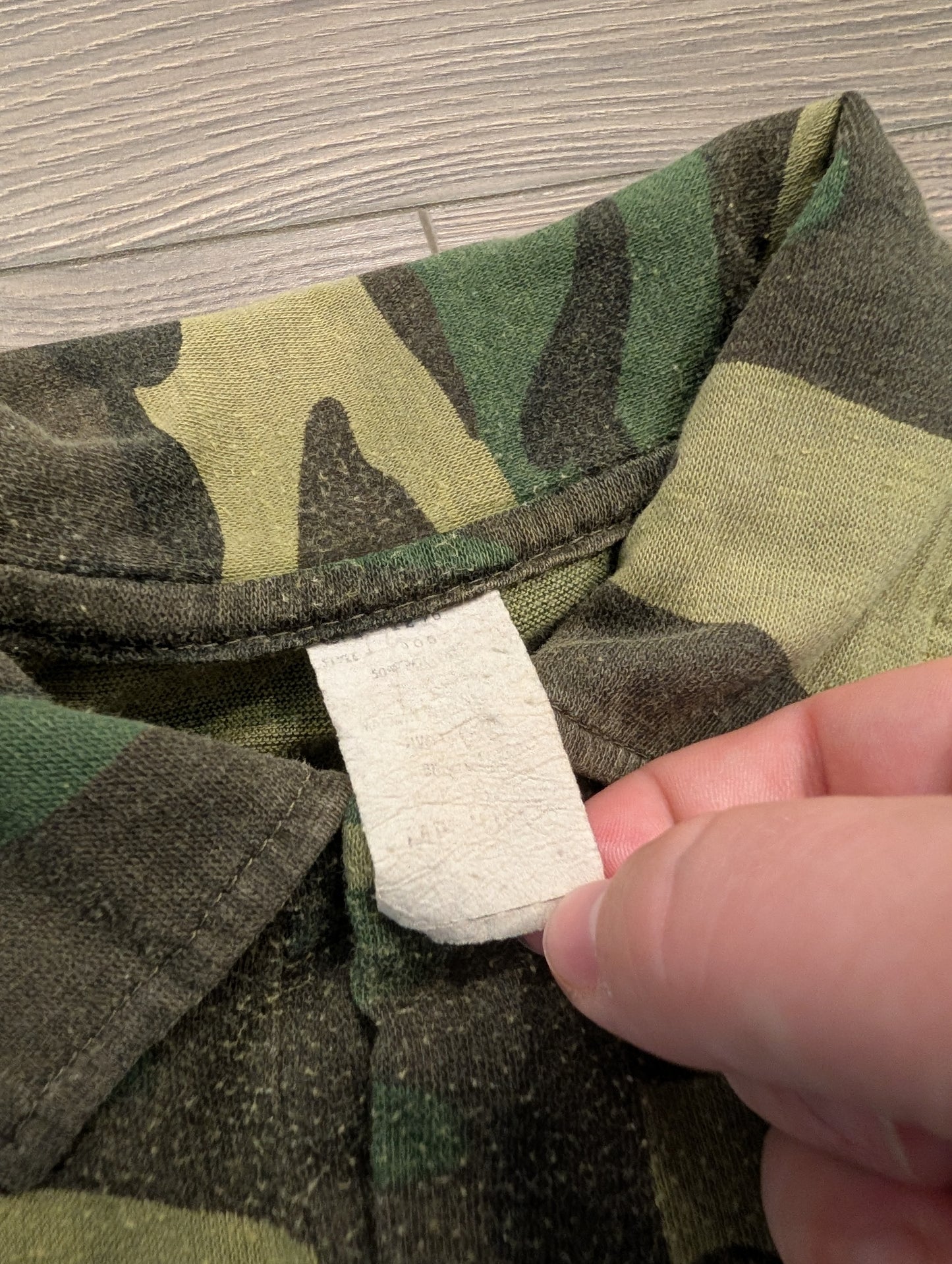 90s Youth AOP Camouflage Polo Pocket T shirt