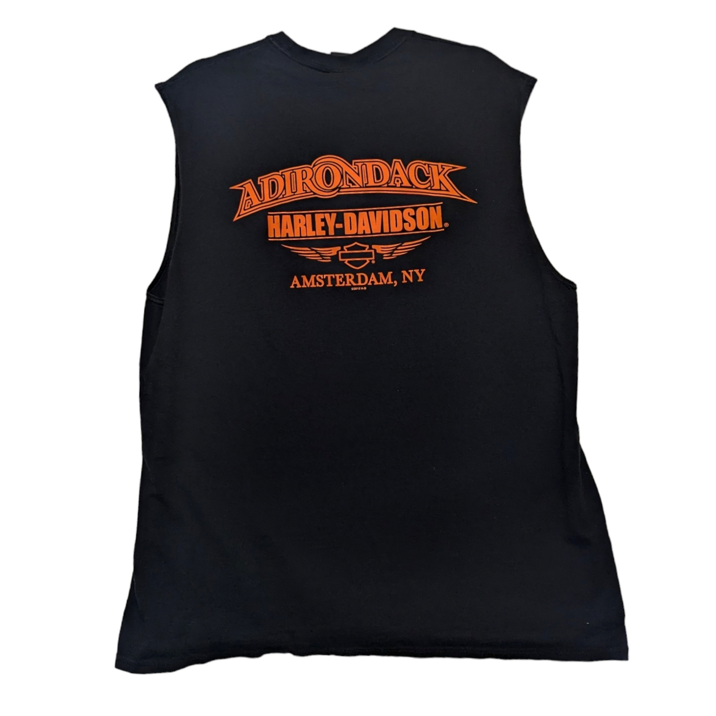 2012 Harley Davidson Flame Pipe Cut off tank top