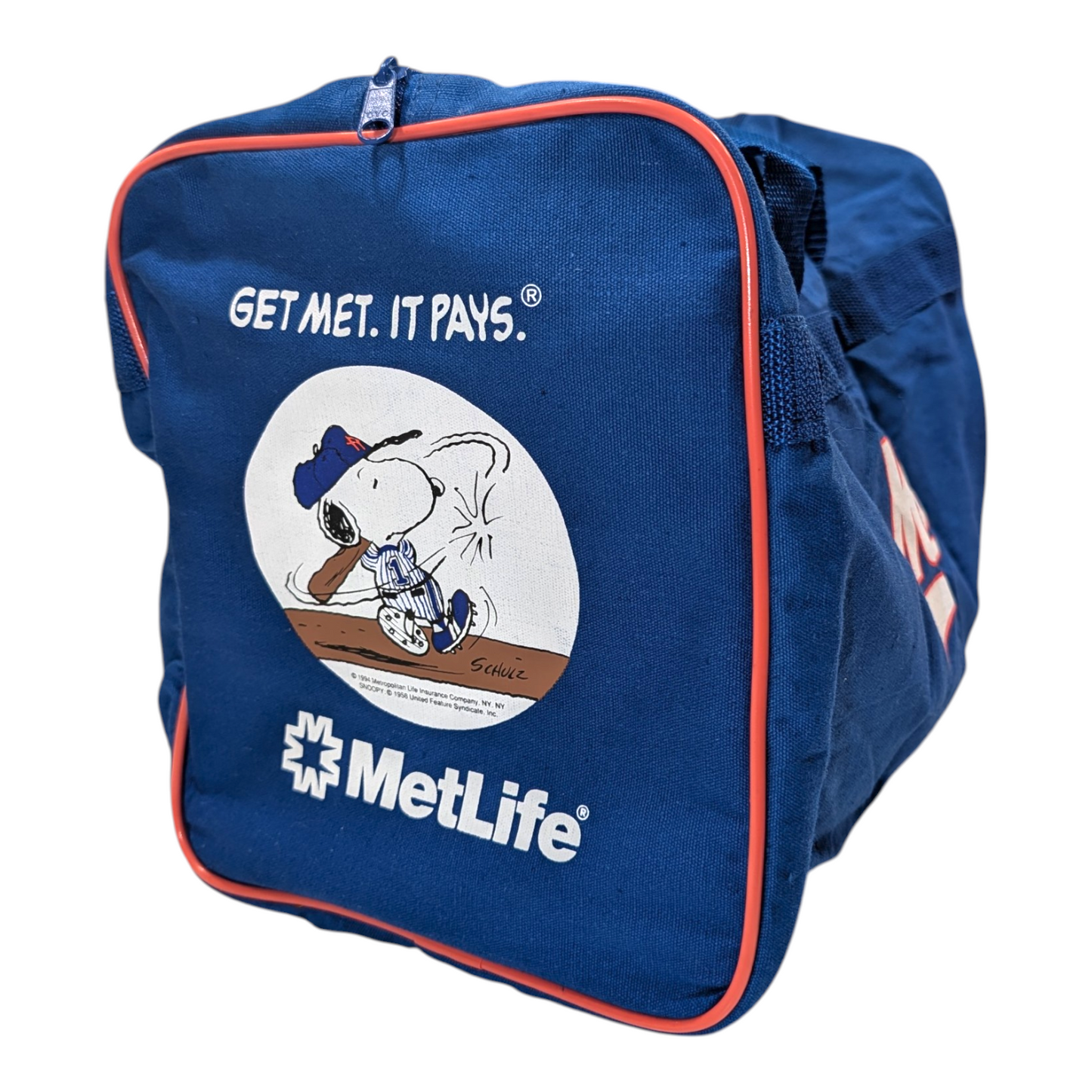 1994 MLB Mets with Snoopy Duffle Style Canvas Gym Bag
