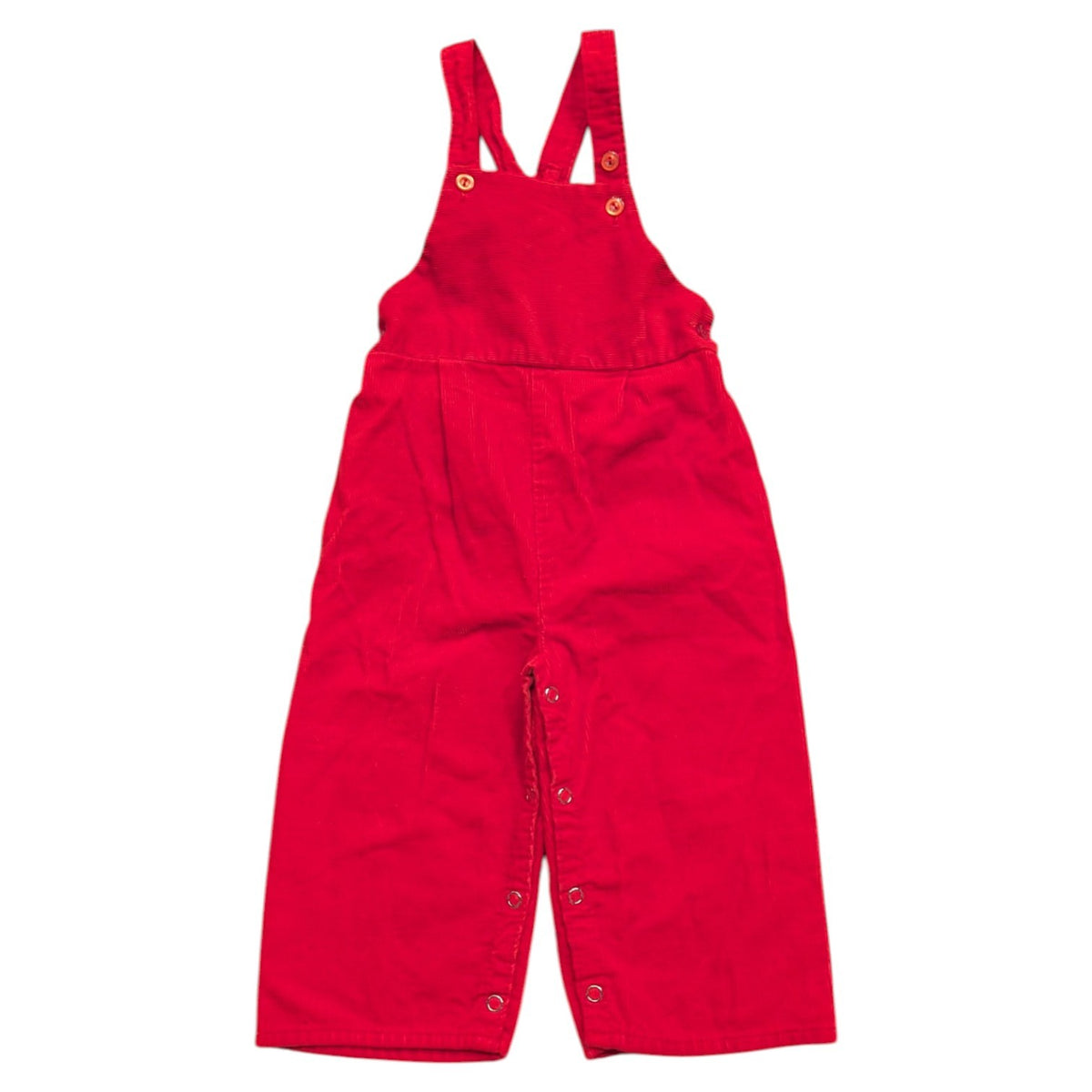 70s/80s Youth Solid Red Corduroy Overalls