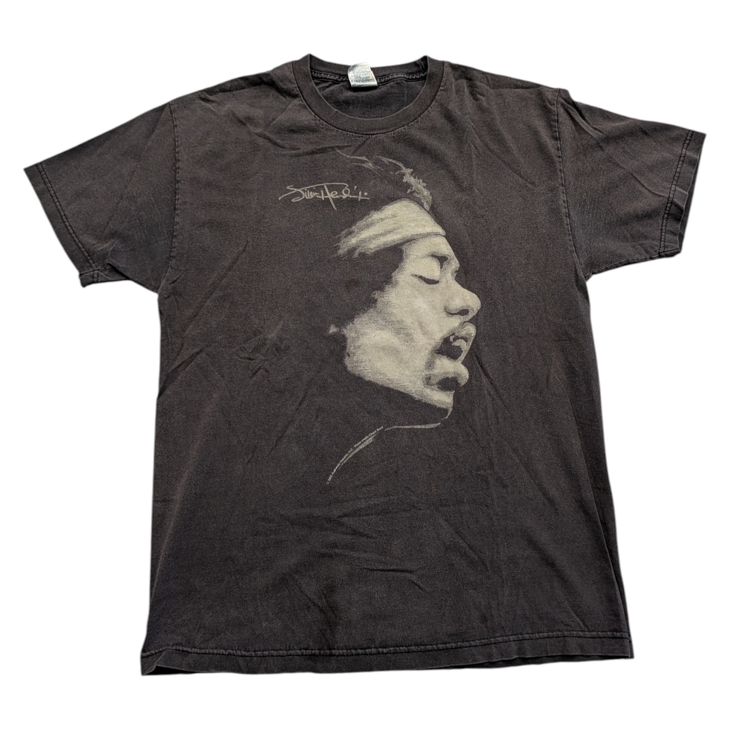 2005 Jimmy Hendrix Large Face Profile with Signature Graphic T-shirt