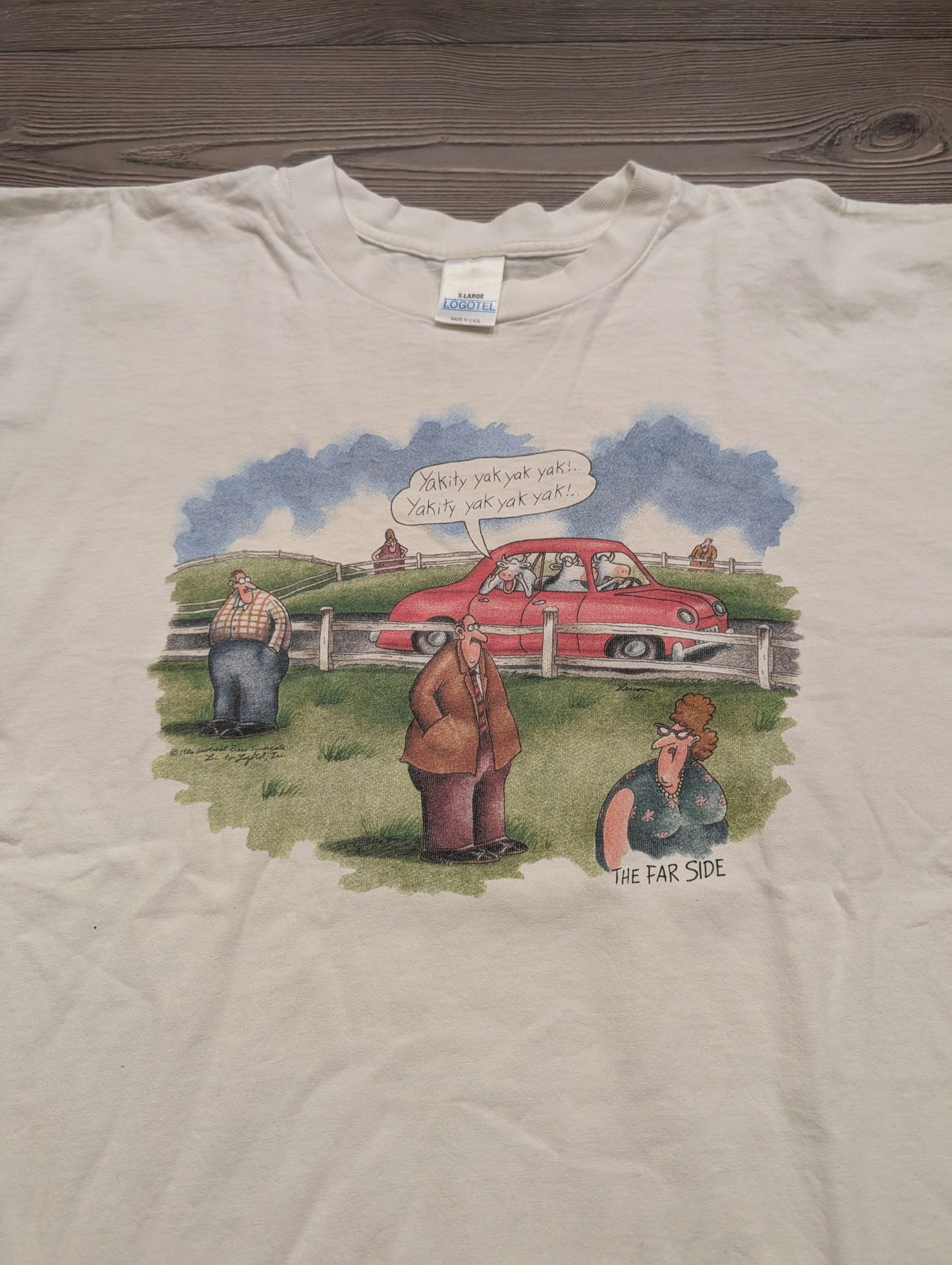 1986 The Far Side Yakity Yak Yak T shirt