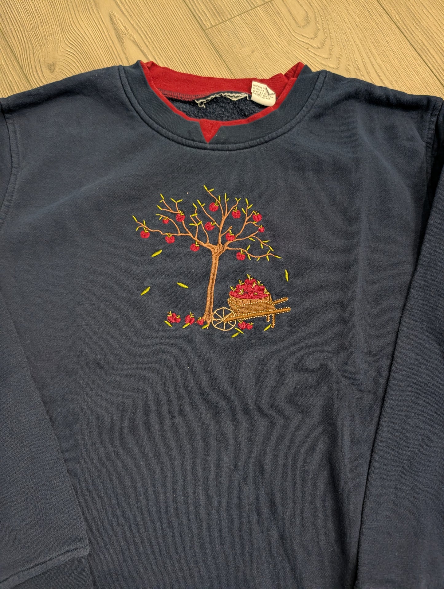 90s Double Collar Fall Theme Granny Sweatshirt