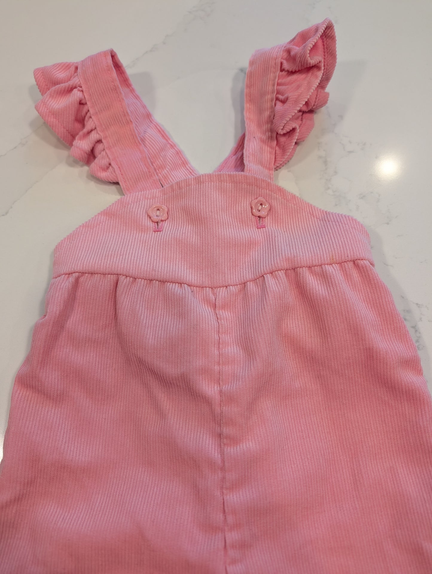 80s Youth Pink Corduroy Overalls