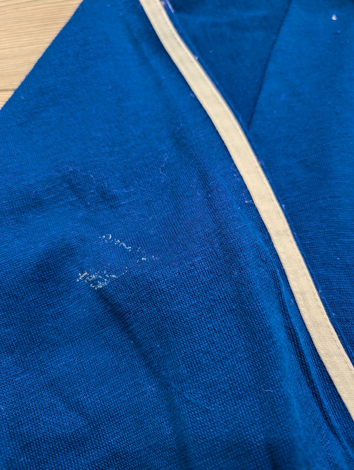 70s Full-Front Zip 3 Striped Sleeves Sweatshirt