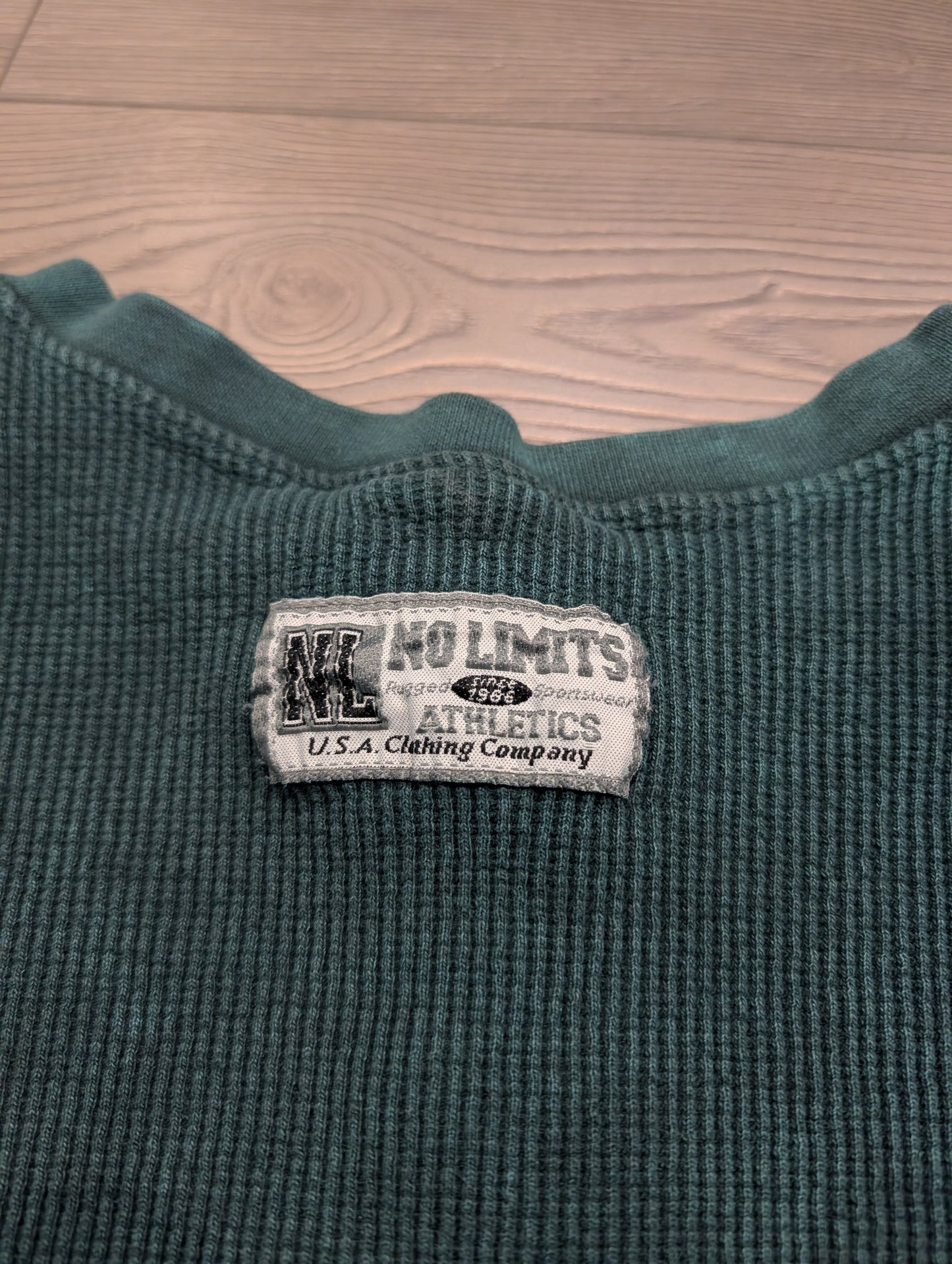 90s No Limits Pullover Thermal Knit Shirt