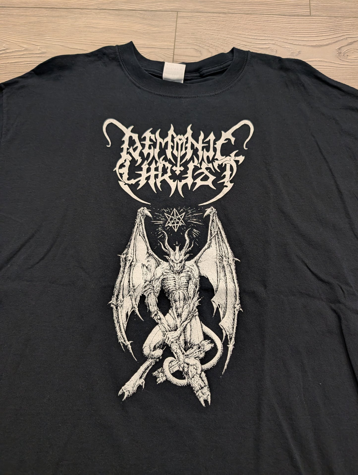 Y2K Demonic Christ Worship His Majesty Metal T shirt