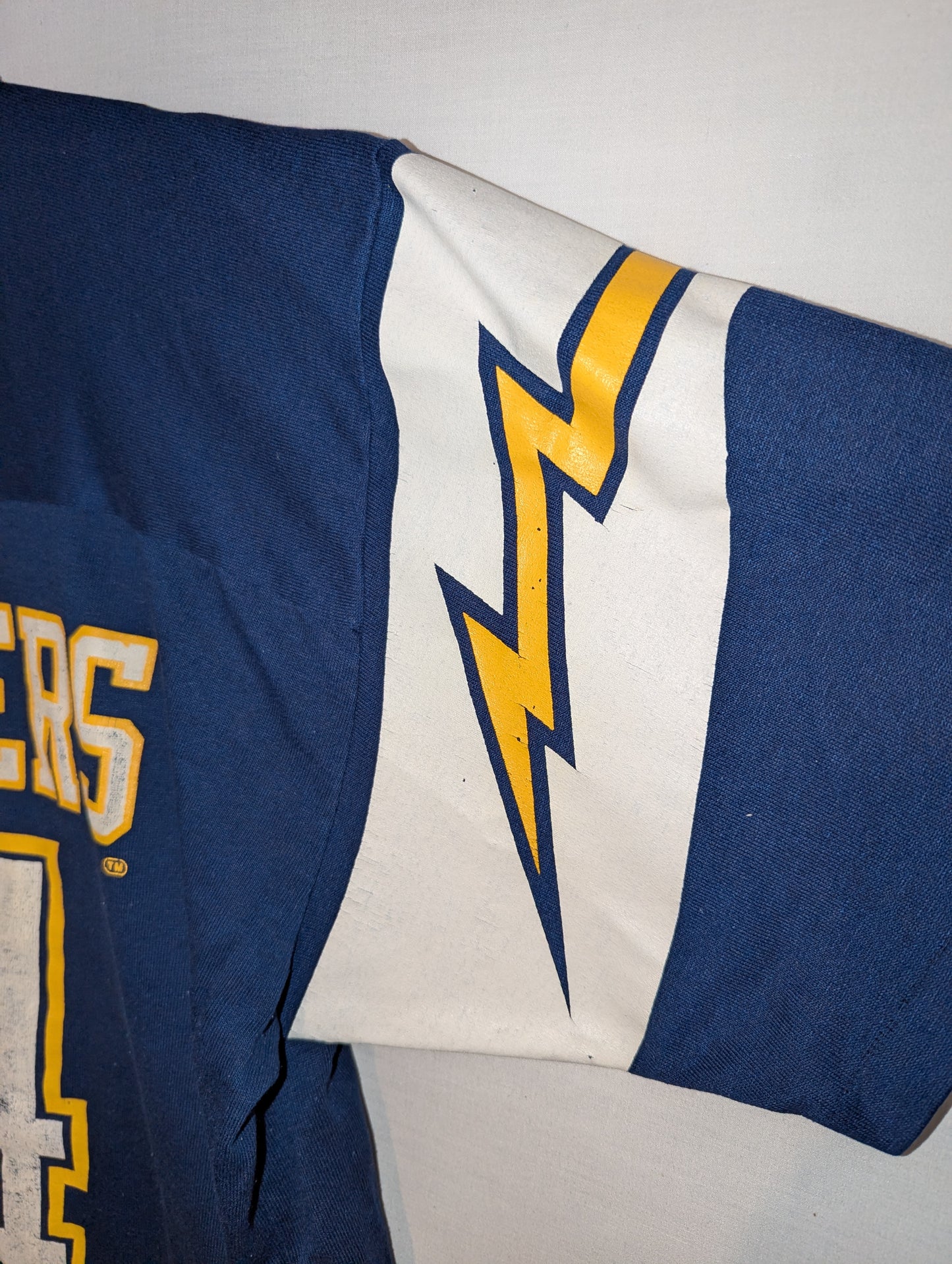 80s San Diego LA Chargers Rawlings NFL Football jersey t shirt