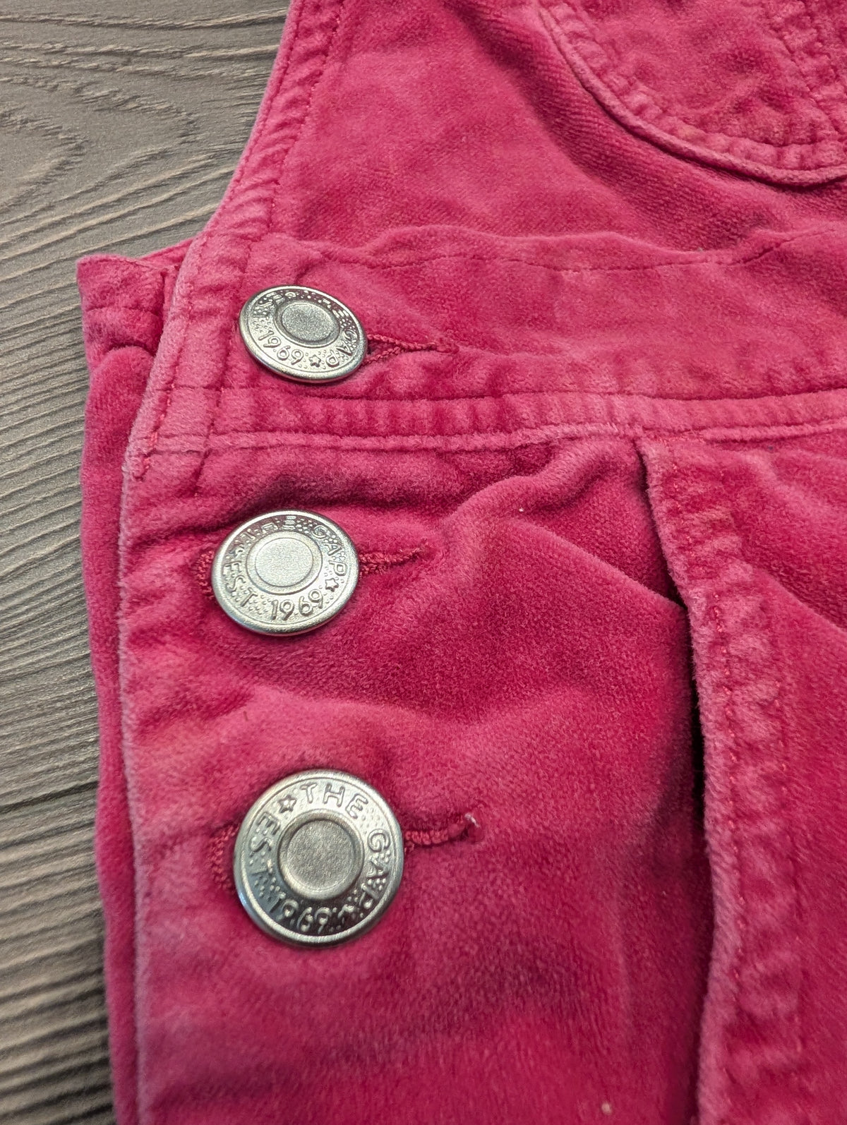90s/Y2K Youth Bright Pink Gap Velvety-Feel Overalls
