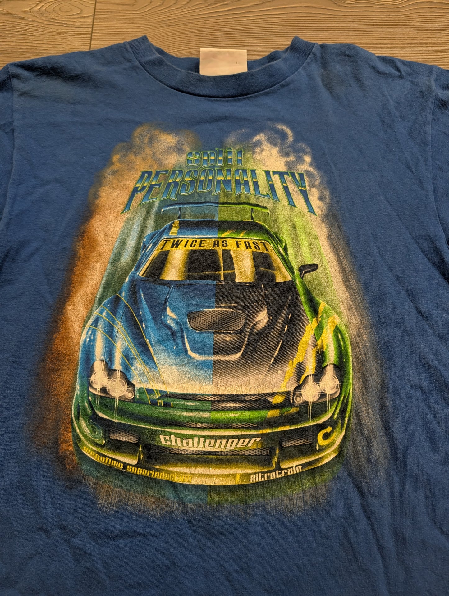 Y2K Youth Split Personality Race Car T shirt
