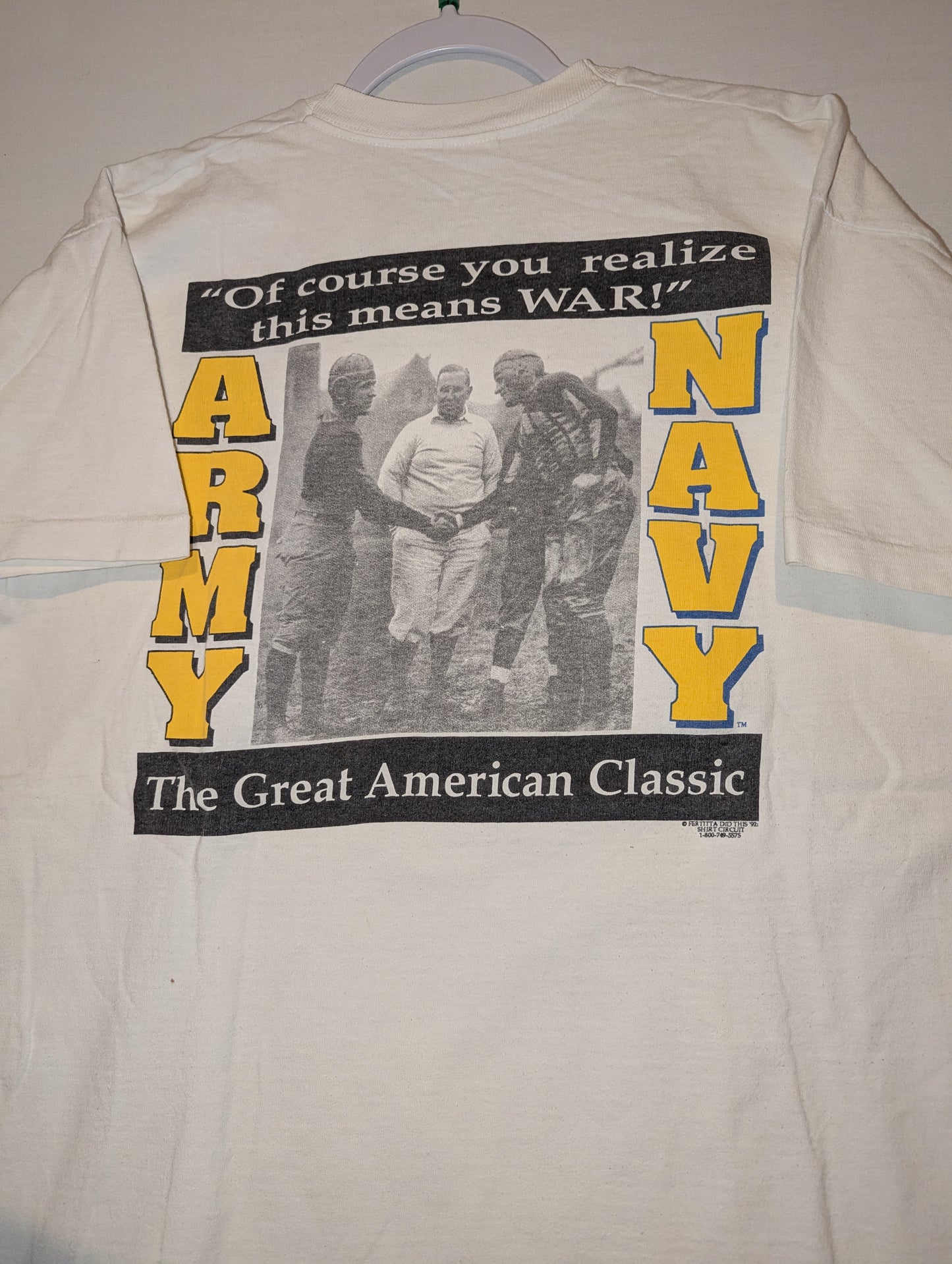 Vintage 1992 Army vs Navy The Great American Classic t shirt