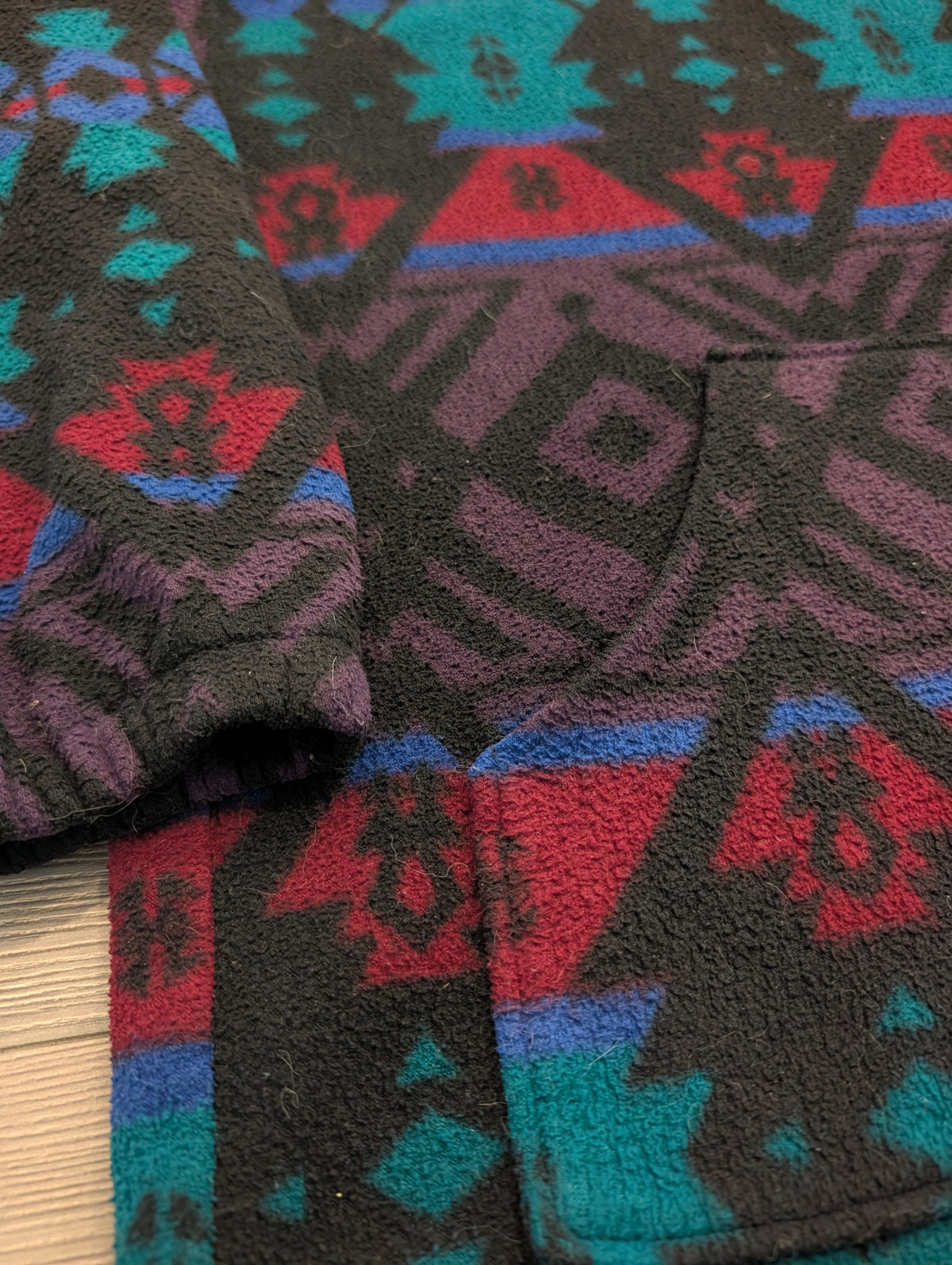 90s Aztec Southwestern Fleece Hoodie