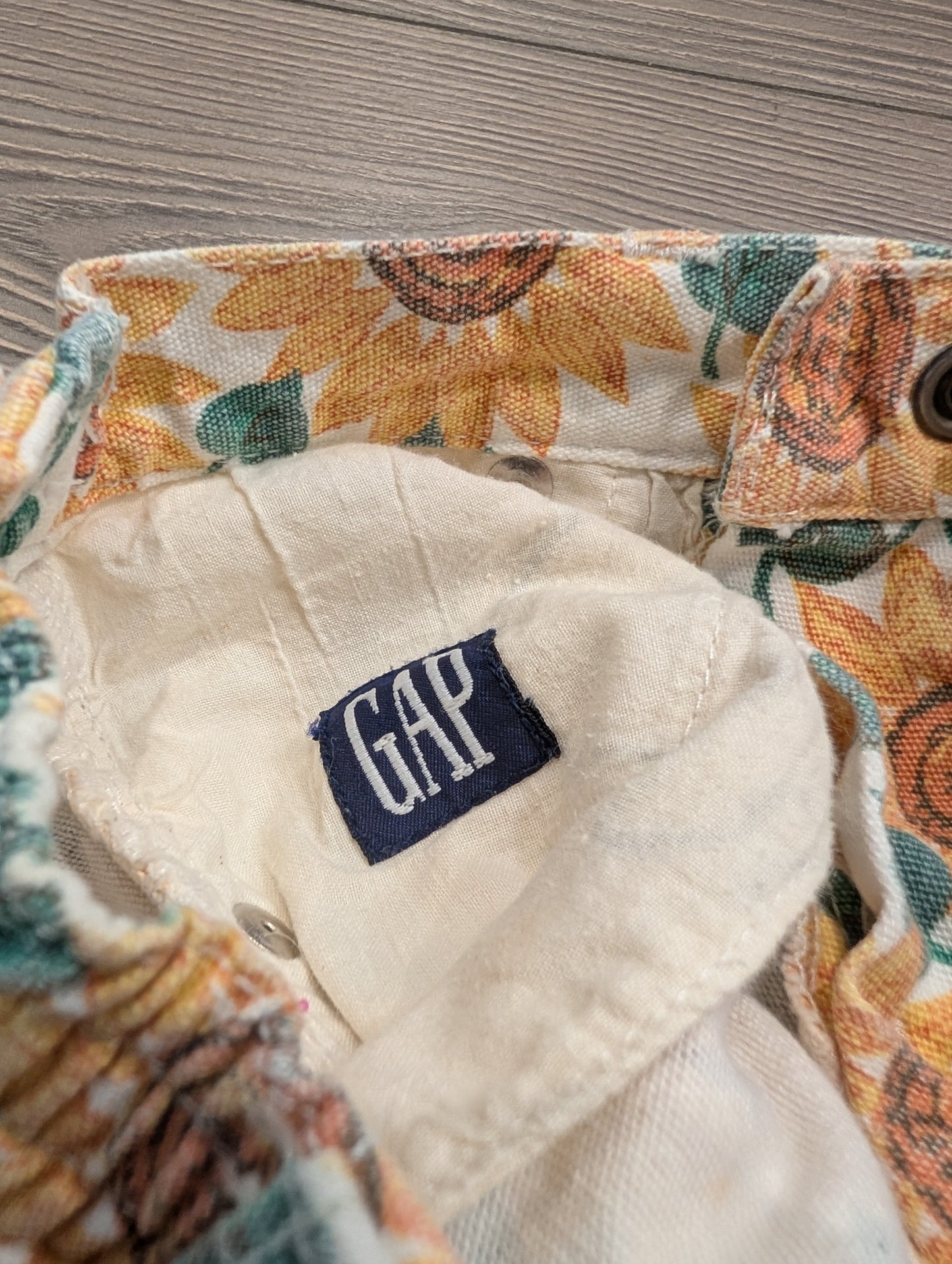 90s Youth Gap AOP Sunflower Denim Shorts