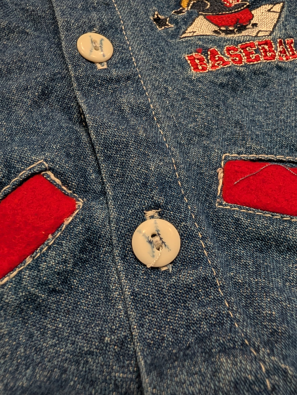 90s Youth Mini Team Denim Varsity Baby Jacket
