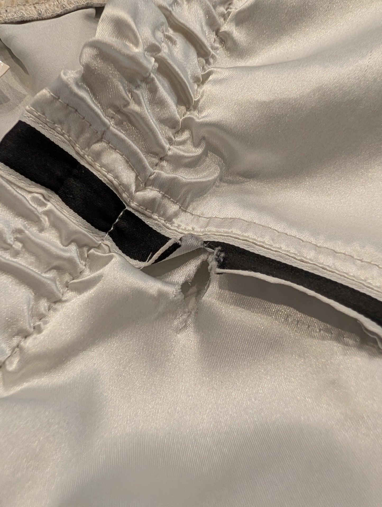 Y2K White Satin Nike Drawstring Shorts